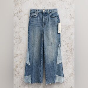 MOTHER The Bailey Wide Leg Jean “It’s Like That” Wash NWT Size 26 Patchwork $268